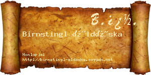 Birnstingl Áldáska névjegykártya
